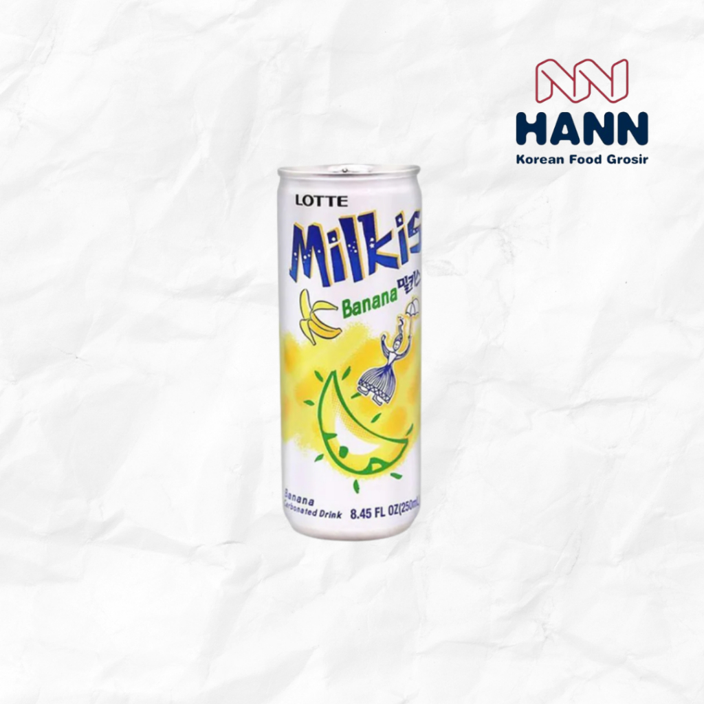 

Lotte Milkis Soda Banana 250g - Minuman Susu Soda Korea Rasa Pisang