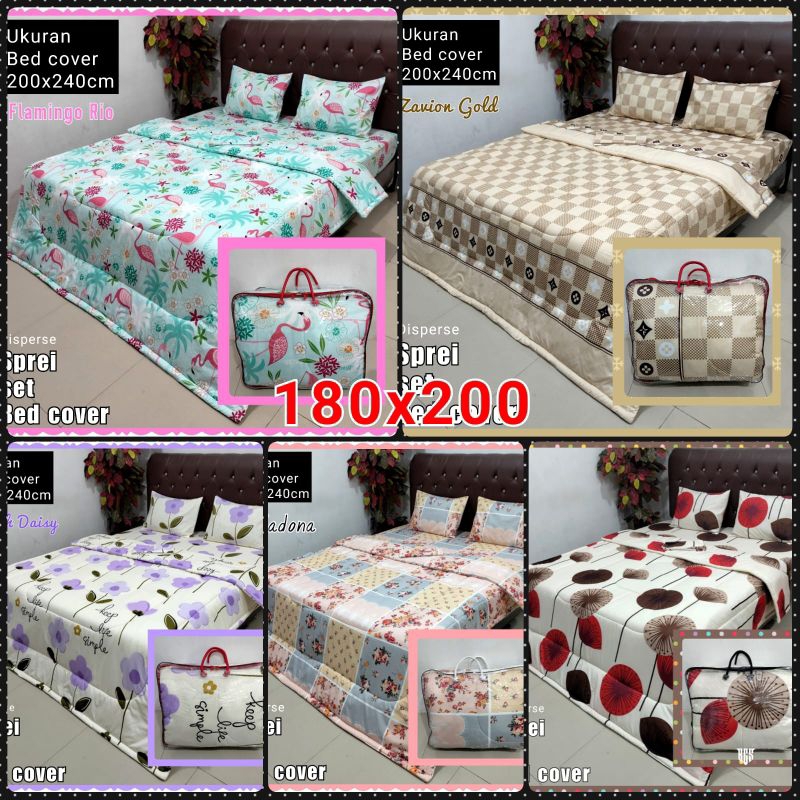 Badcover Selimut Set Sprei 160x200,  180x200 dan Badcover Saja
