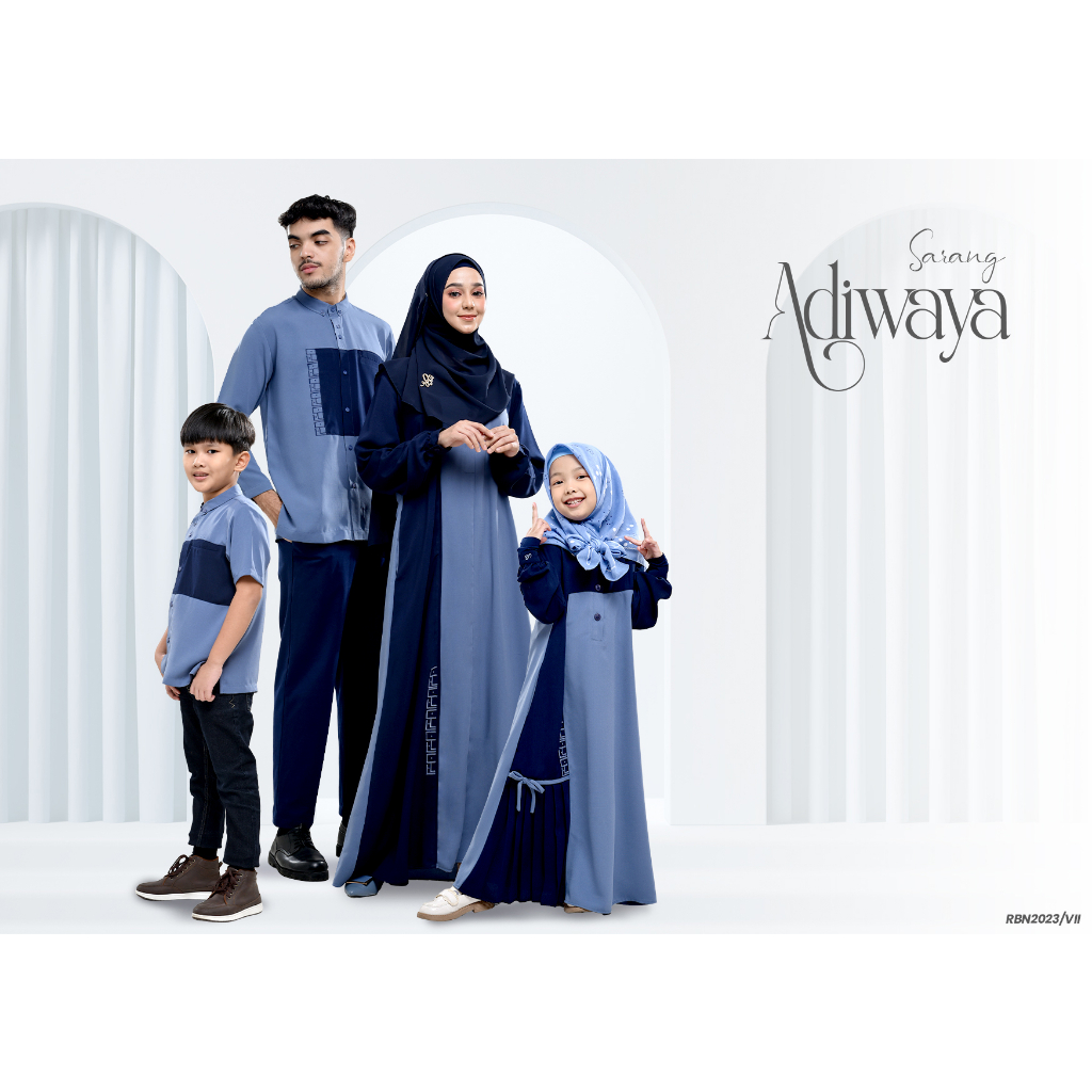 Gamis  Couple Sarang Adiwaya| Sarimbit keluarga | Baju Couple Keluarga [Ori Rabbani]