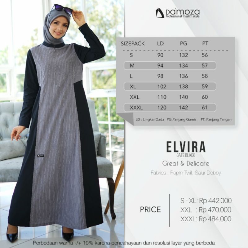 Gamis Damoza Elvira Black