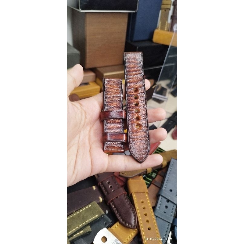 tali kulit jam tangan asli/strap tali jam tangan kulit asli