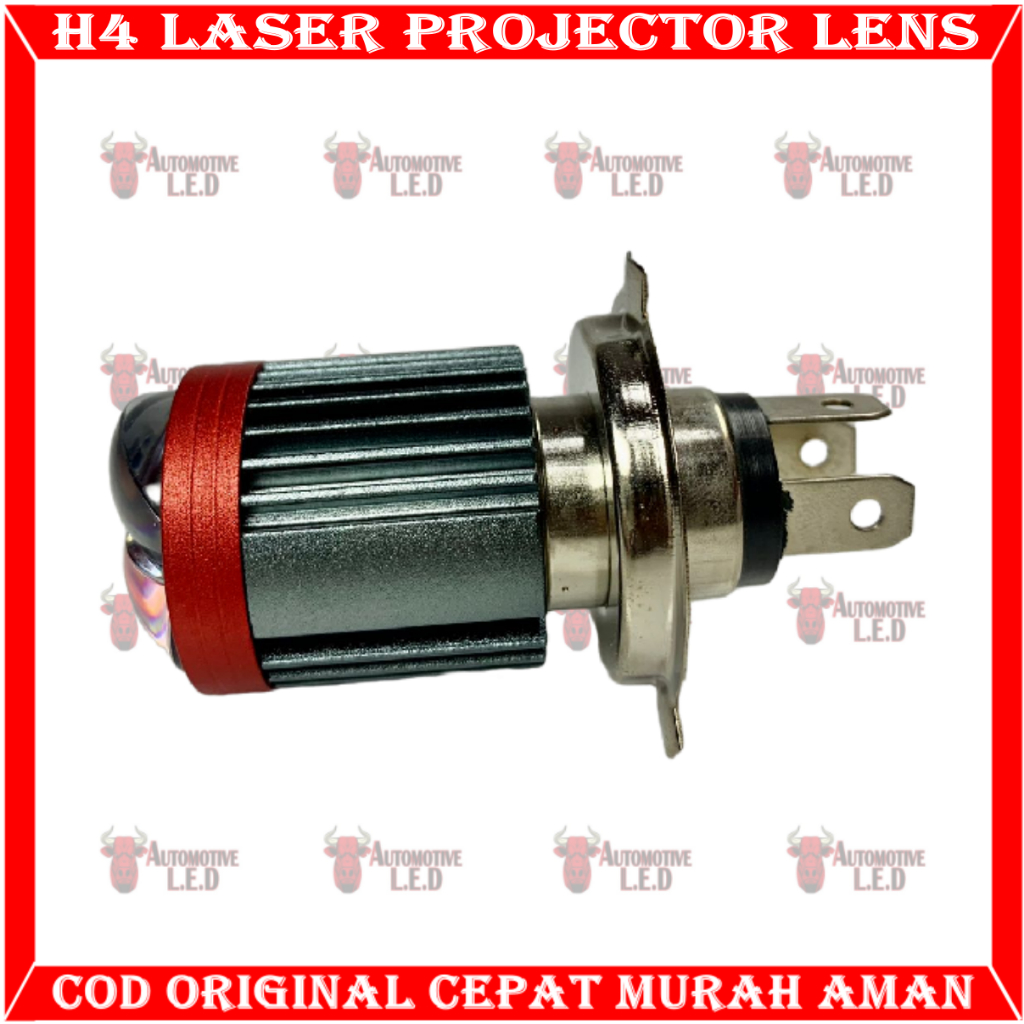 ORIGINAL H4 LASER HYPER LAMPU LED MOTOR H4 LASER 2 WARNA | LED H4 LASER MOTOR UNIVERSAL | BOHLAM LED H4 MOTOR HIGH LOO