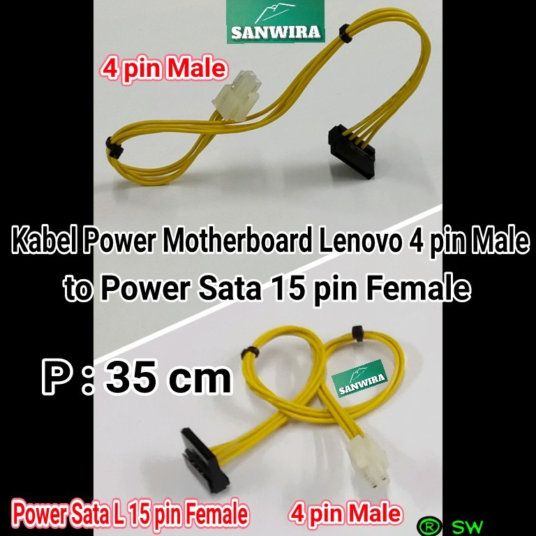 Kabel Power Motherboard Lenovo 4P Male to Power Sata 15P Female 35 cm