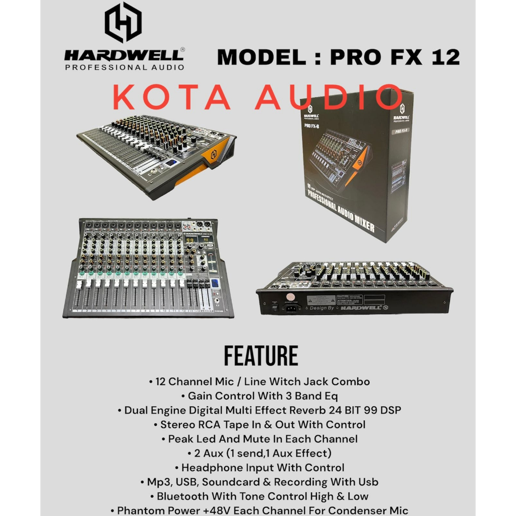 MIXER AUDIO HARDWELL PRO FX 12/ PRO FX12/ PRO FX-12 ORIGINAL