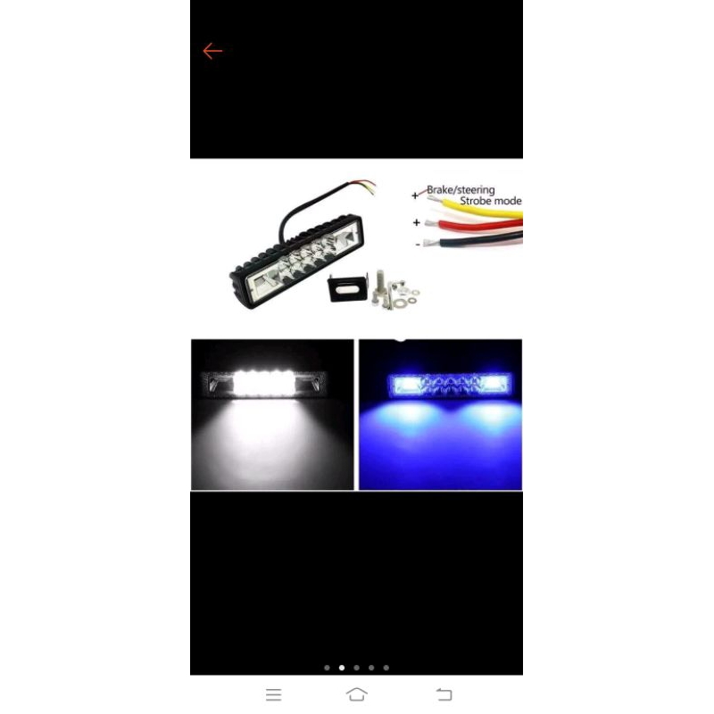 lampu sorot putih biru flas bra cre 1 set