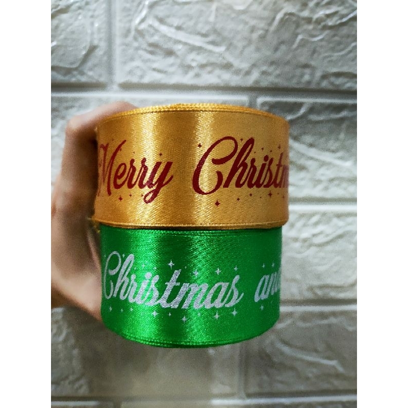 

Per Roll Pita Natal Merry Christmas Happy New Year 4cm Pita Hampers Parcel
