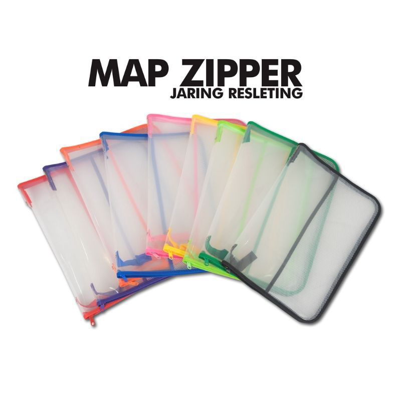 

Map Plastik Zipper Resleting/Sleting Zipper Bag RR