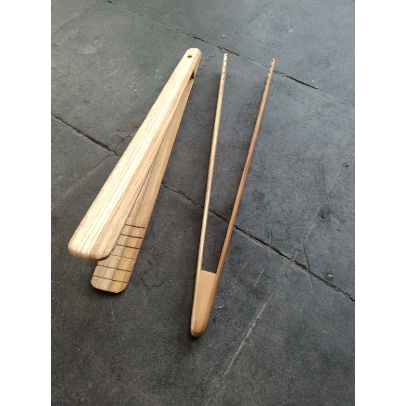 Capit Makanan Kayu / Capit Kue Kayu / Capit Gorengan Kayu / Wooden Tongs