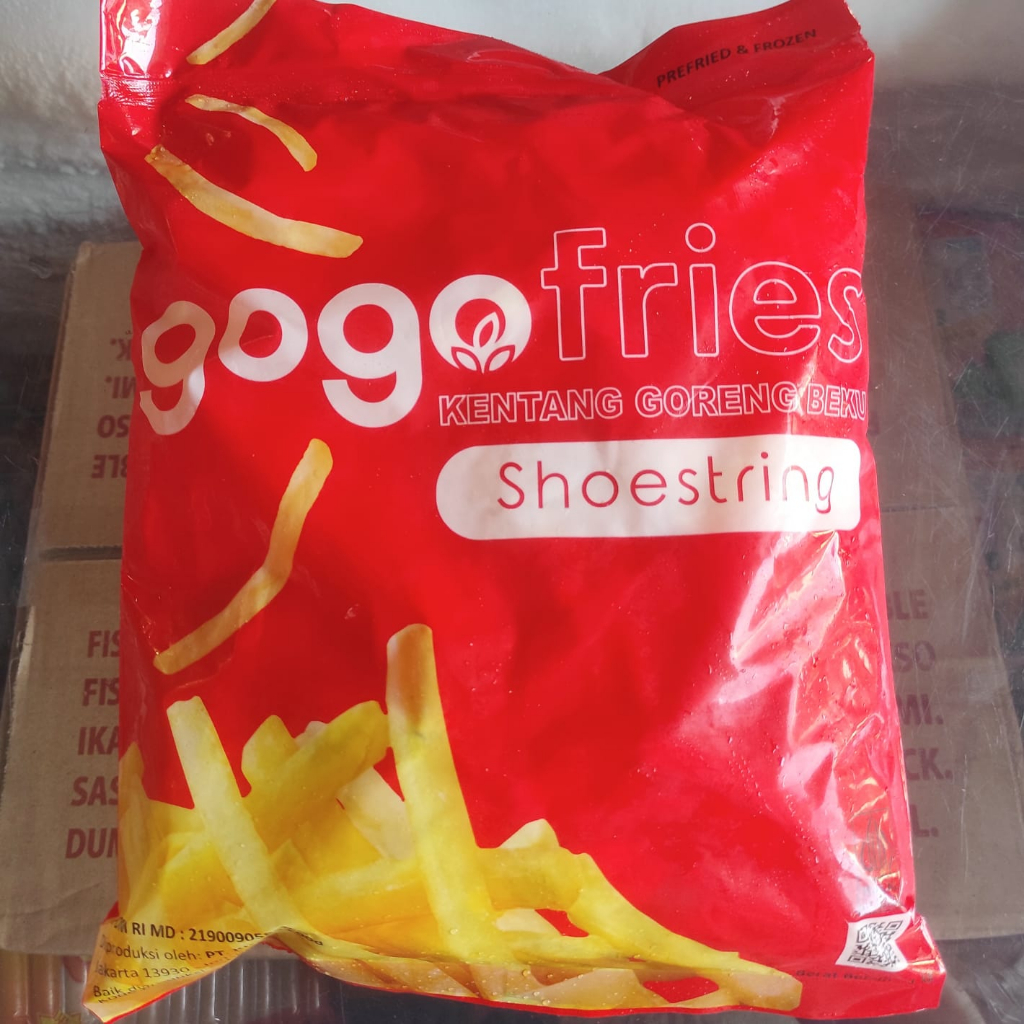 

Kentang Gogo Shoestring dan Crinkle 1kg