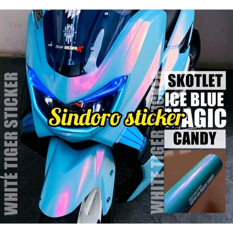 Setiker Skotlet Warna Biru Lembayung Seticker Warna Ice Blue Lembayung Skotlet Seticker Motor Biru L