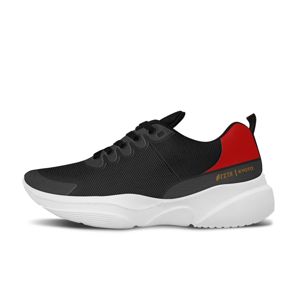 sepatu pria sneakers FZTH KYOTO HITAM MERAH