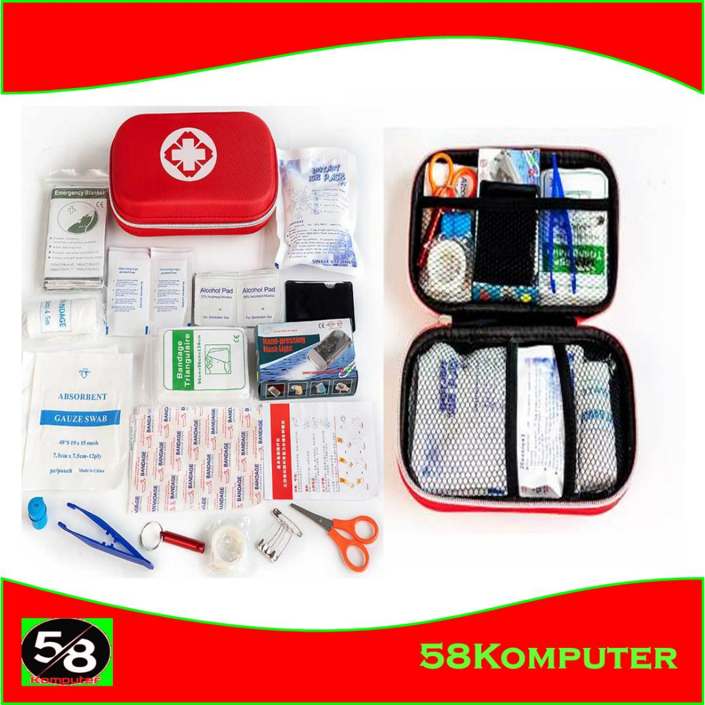 Set Perlengkapan P3K First Aid Kit Alat Medis P3K Isi Lengkap 18 In 1 Perlengkapan Alat Medis P3K Is