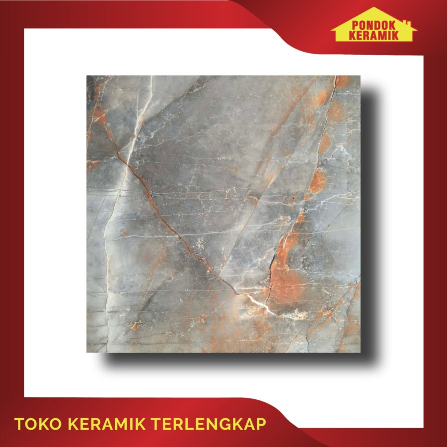 Granit Lantai Hela 60x60 Motif Marmer Abu-Abu /  Glaze Tile Marmer Grey 1125