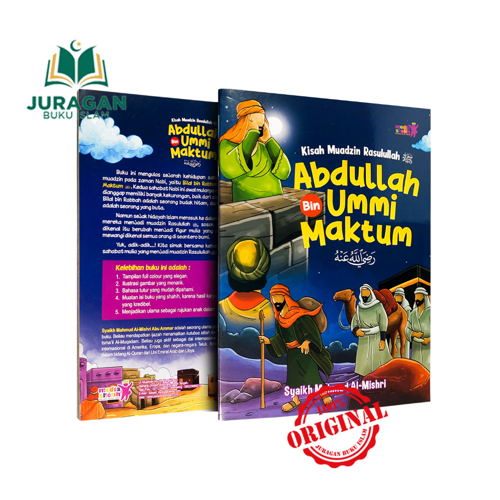 BUKU ANAK Kisah Muadzin Rasulullah Abdullah bin Ummi Maktum Radhiyallaahu Anhu - Media Sholih