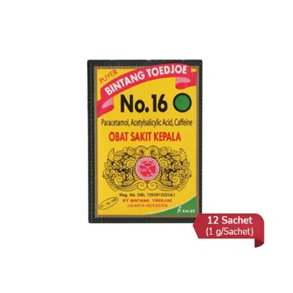 PUYER 16 BINTANG 7 UNTUK SAKIT KEPALA PER 12 SACH