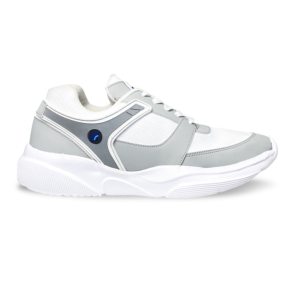 sepatu pria sneakers FZTH RUNNING DM04 ABU PUTIH