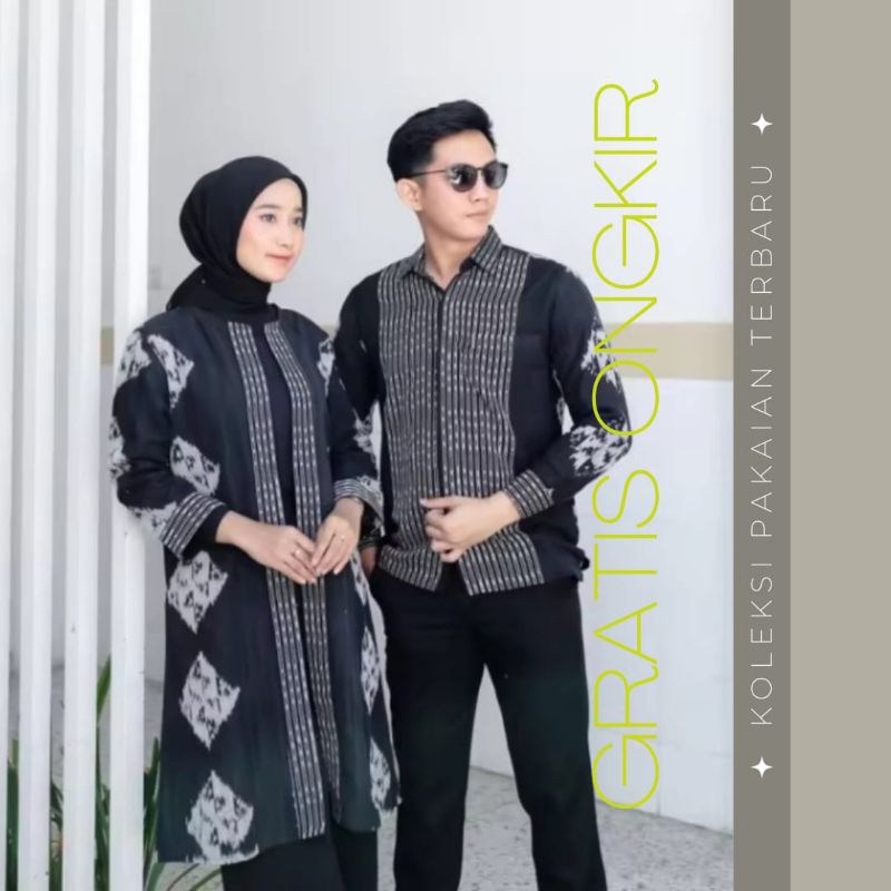[READY STOCK]baju couple tenun - set couple tenun - kemeja tenun - tunik tenun - baju tenun keluarga