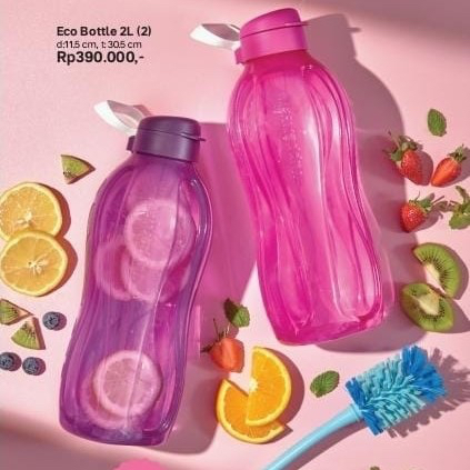 Botol Minum Tupperware  Anti Bocor Kedap Udara 1 Liter 1.5 Liter 2 Liter 500ml 750ml Eco Bottle