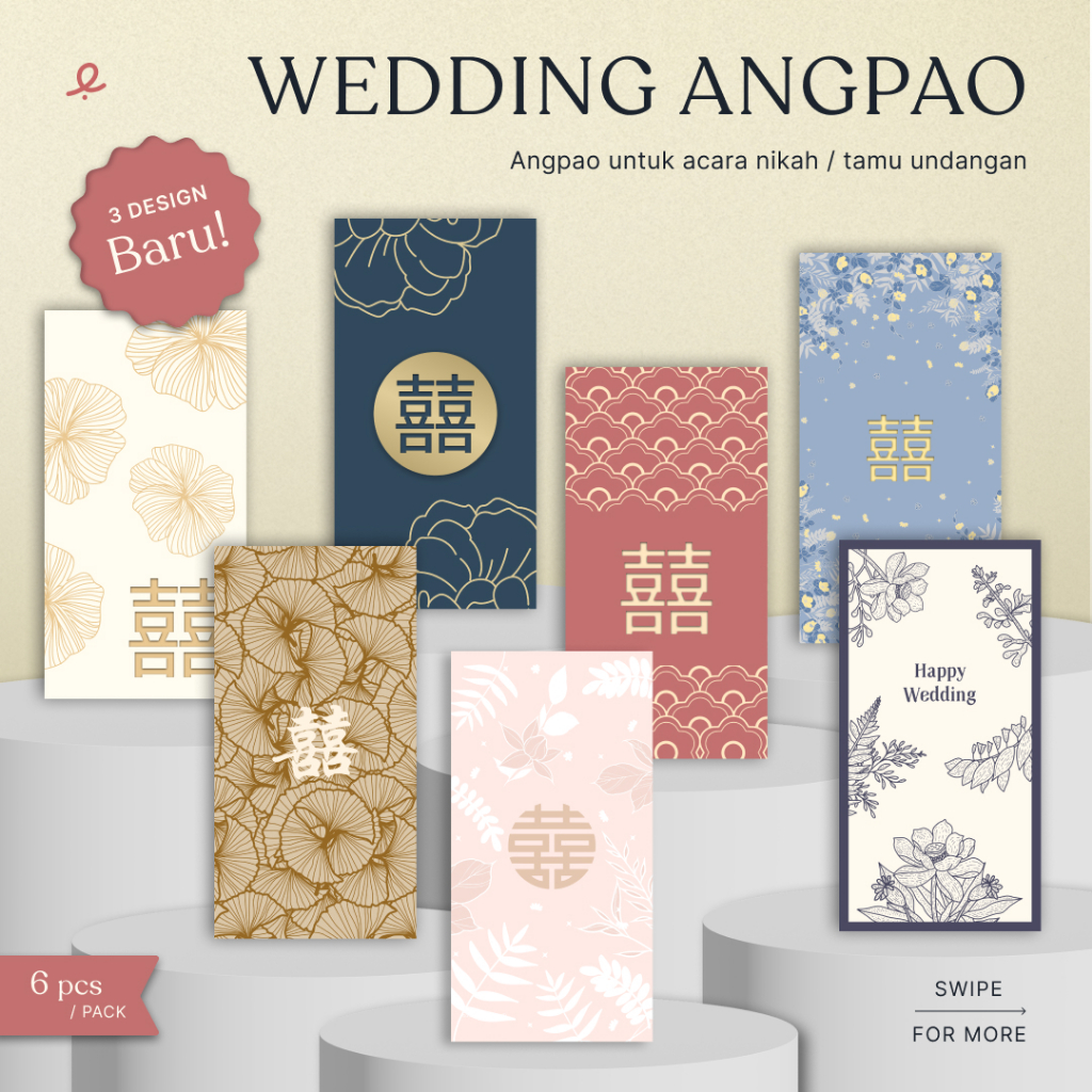 

Angpao Envelope Wedding Flower custom nama | Amplop Angpao Pernikahan / Kondangan / Tamu Undangan