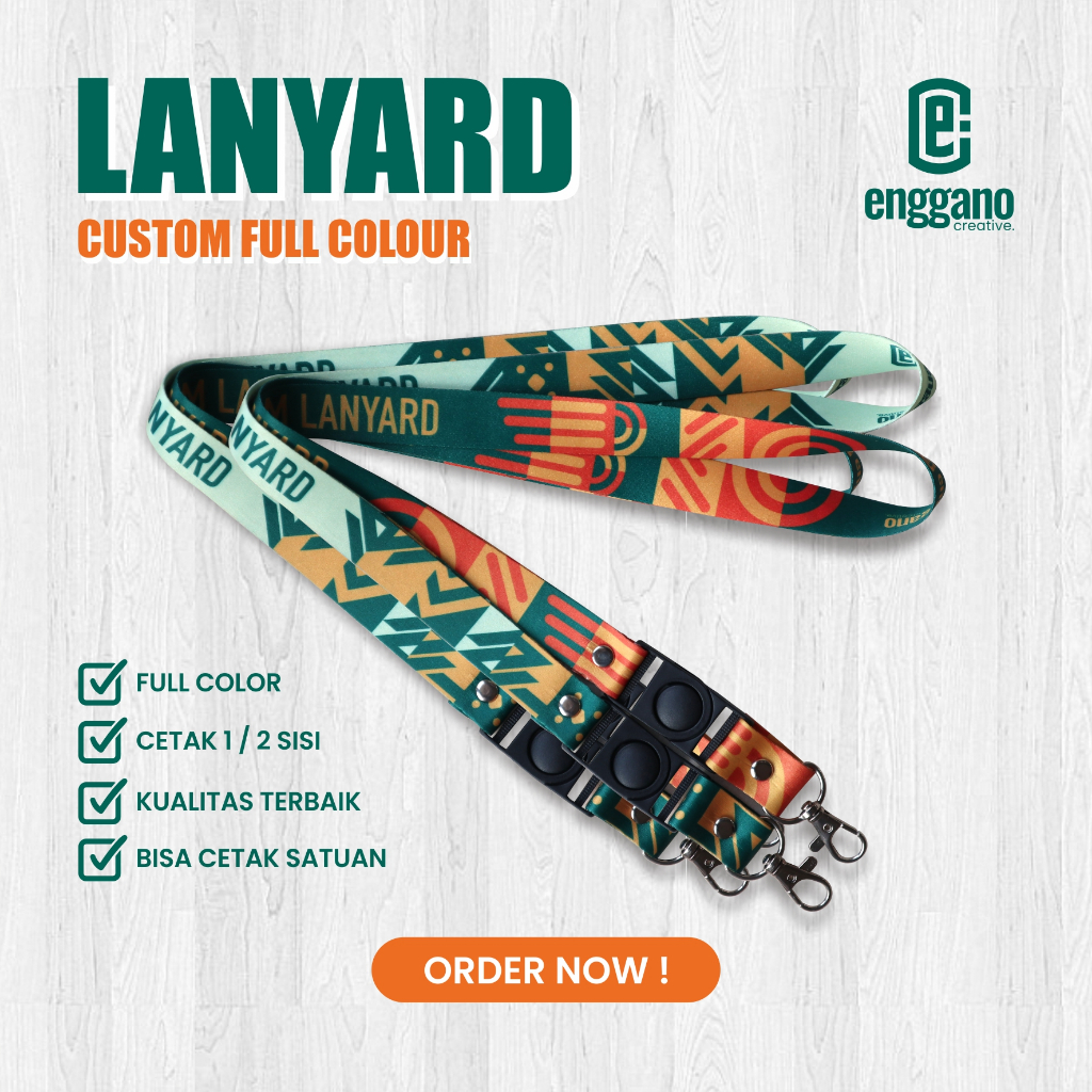 

Cetak Tali Lanyard ID Card Custom Satuan Print Full Color