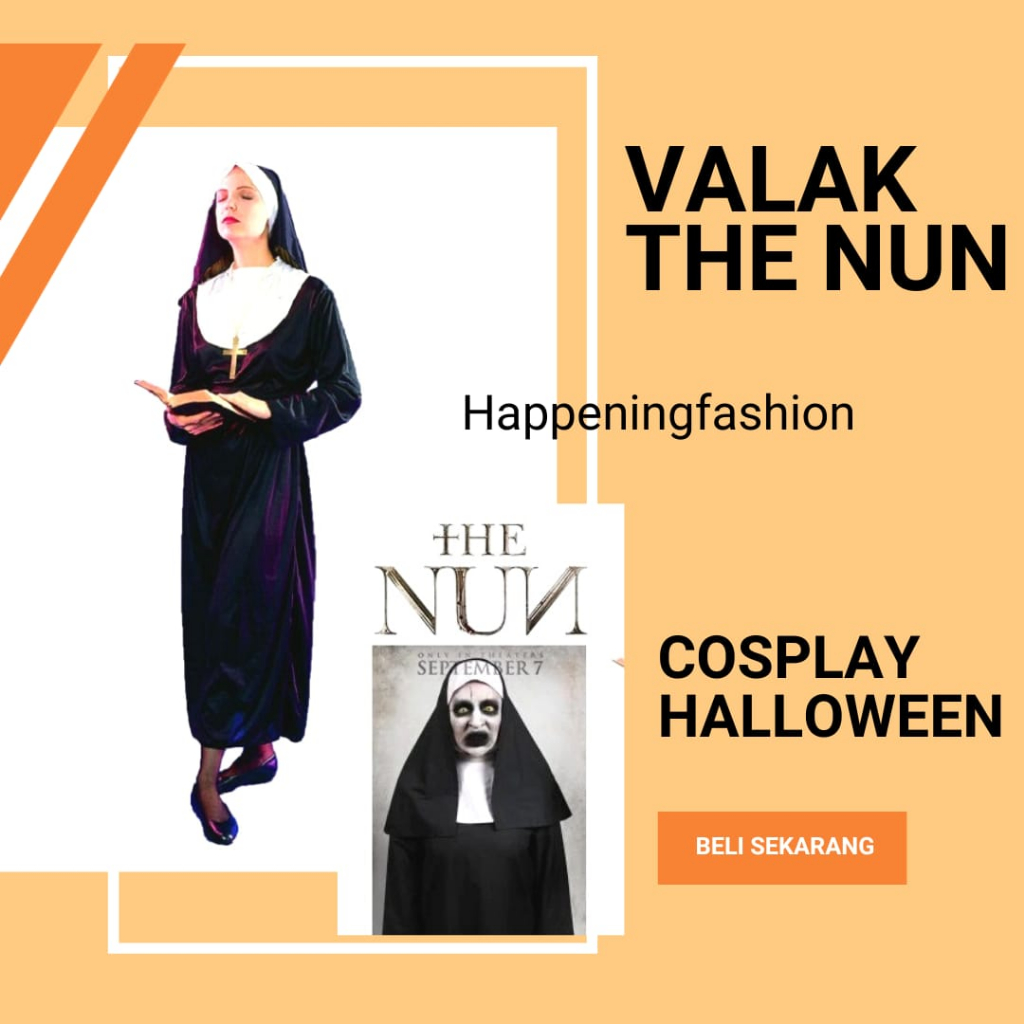 Cosplay Valak The Nun Biarawati Kostum Halloween