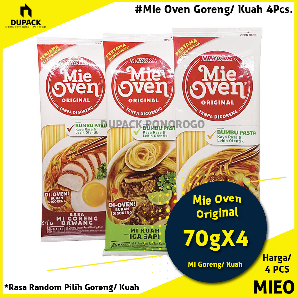 

Mie Oven Original Mayora Goreng Atau Kuah 70g Dapat 4 PCS