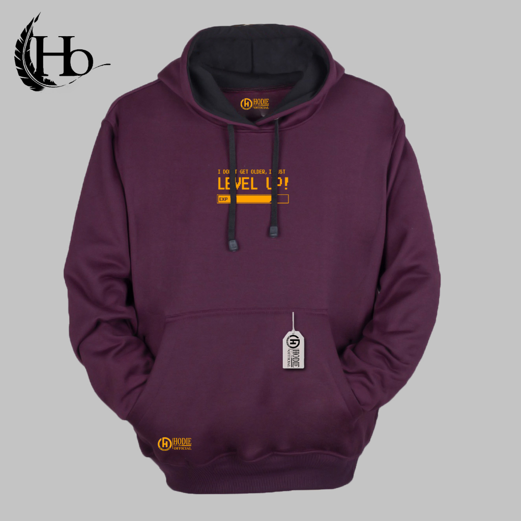 Sweater Hoodie Distro Bahan Tebal Warna Burgundi Simpel Tebal Switer Hodie Pria Wanita Oversize Suit