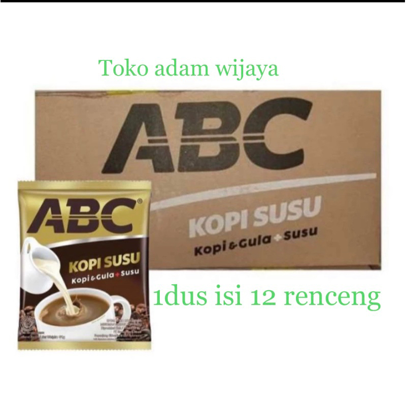 

kopi abc susu 1dus isi 12renceng @120sachet