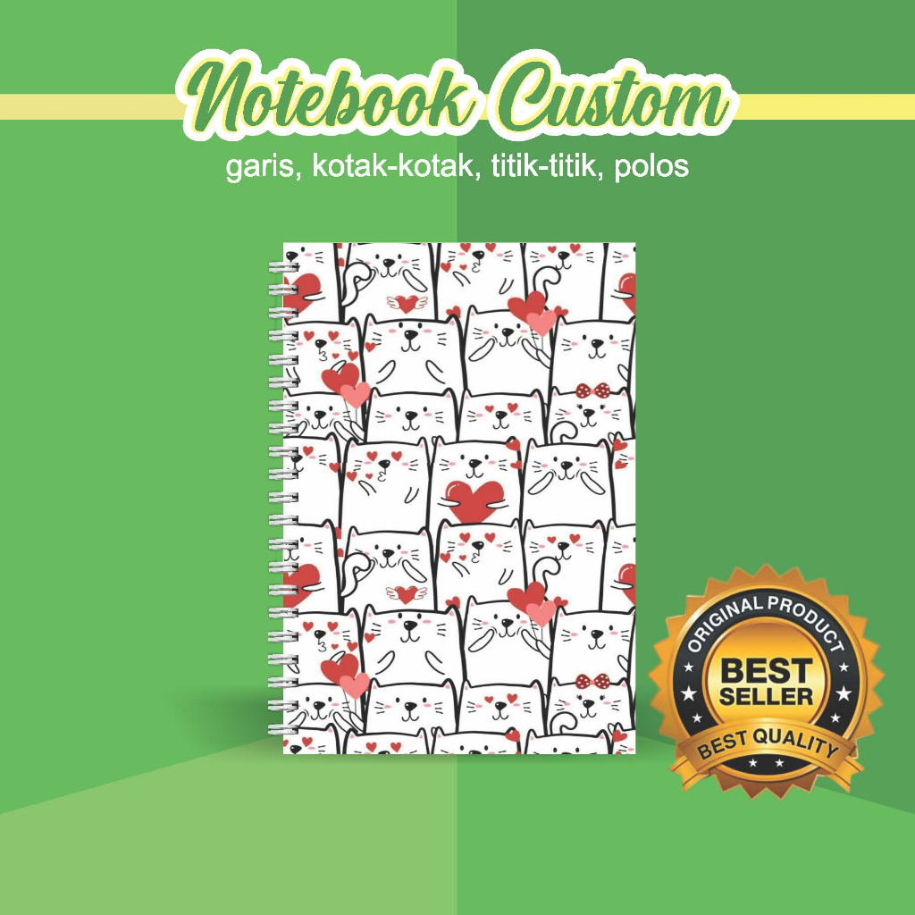 

NOTEBOOK A5 CUSTOM CATATAN/JURNAL BOOKPAPER GRID/KOTAK2#DOTTED/TITIK2#BLANK/POLOS