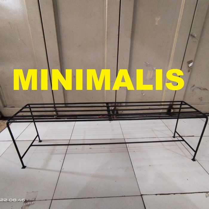 Rak pot bunga besi 1 susun, rak besi tanaman, rak besi 1 meter, bahan kuat