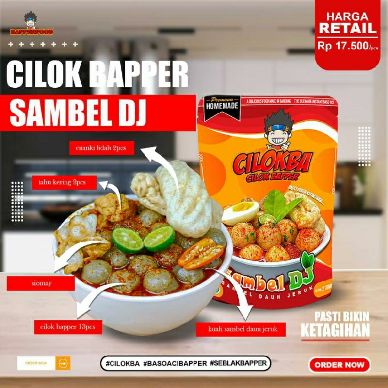 

Baso Aci CILOKBA (CILOK BAPPER) Daun Jeruk & Black Hot