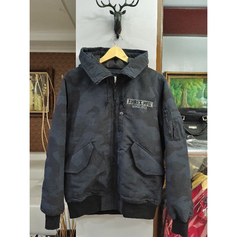 jaket bomber CWU Hoodie AVIREX (size L)