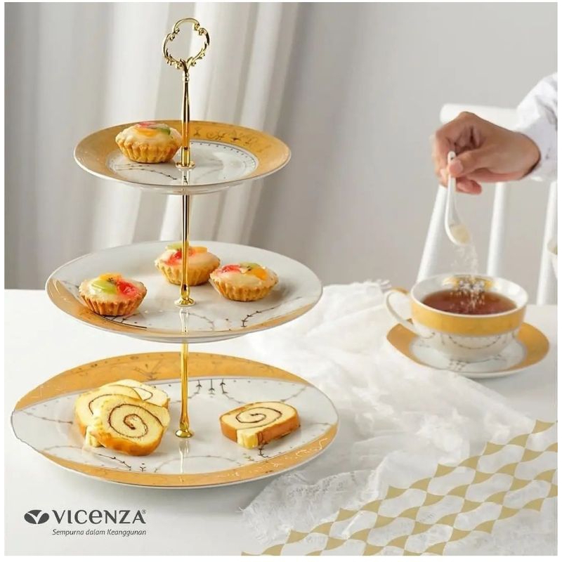 Piring kue susun Vicenza set P25