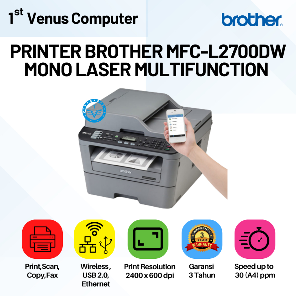 Printer Brother MFC-L2700DW Mono Laser Multifunction / MFC-L2700DW