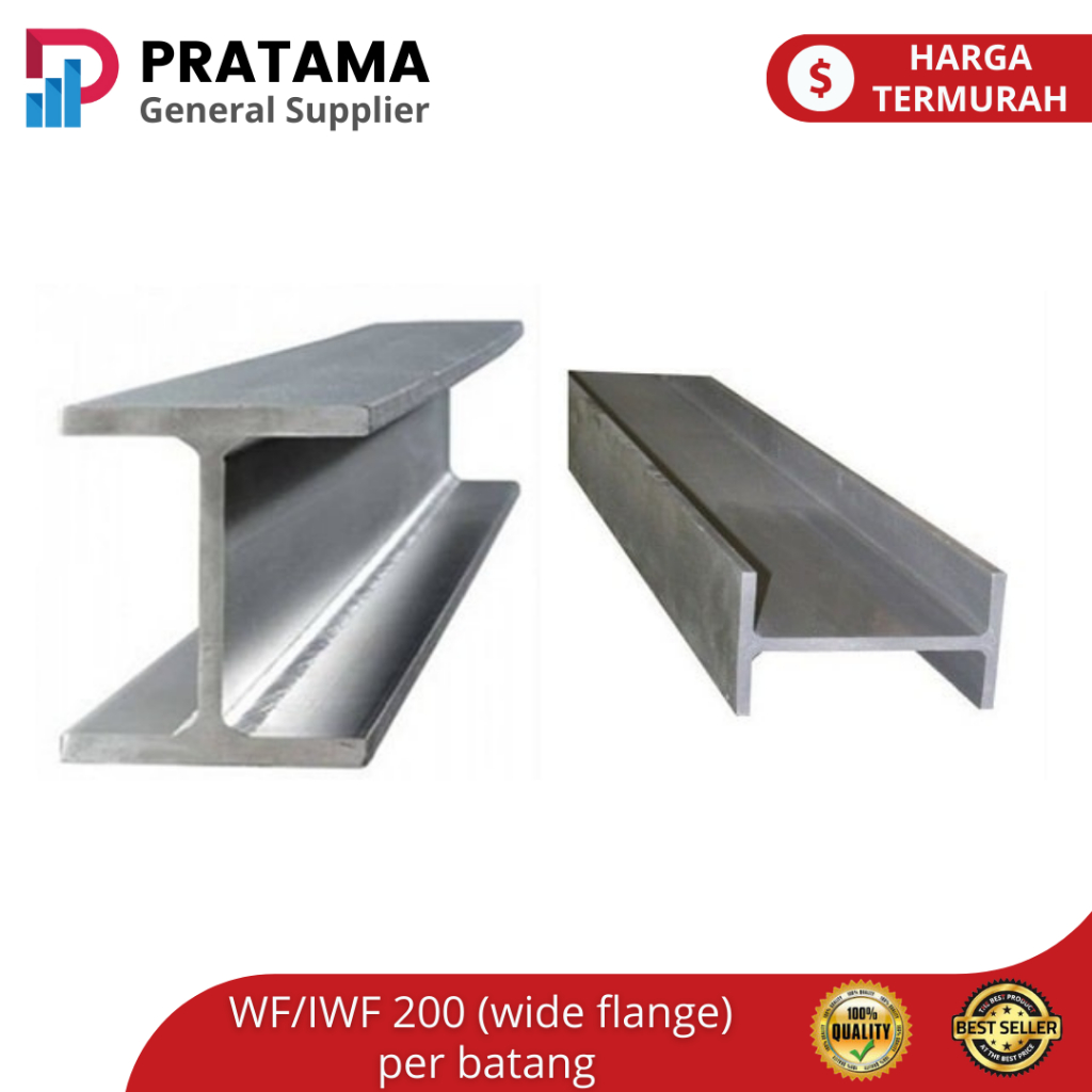 besi baja WF/IWF 200 (wide flange) per batang | surabaya