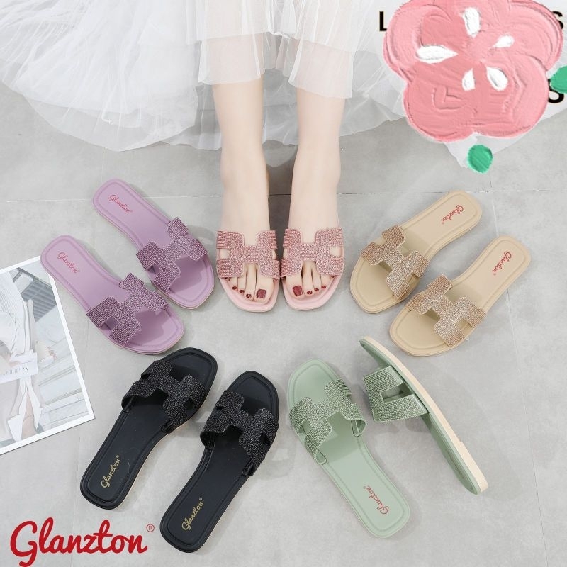 Sandal Selop Herm Glitter Glanzton (37-41)