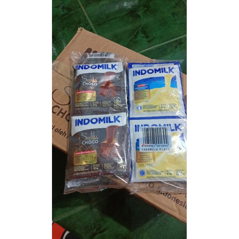 

Indomilk putih dan choco swiss kemasan 37g
