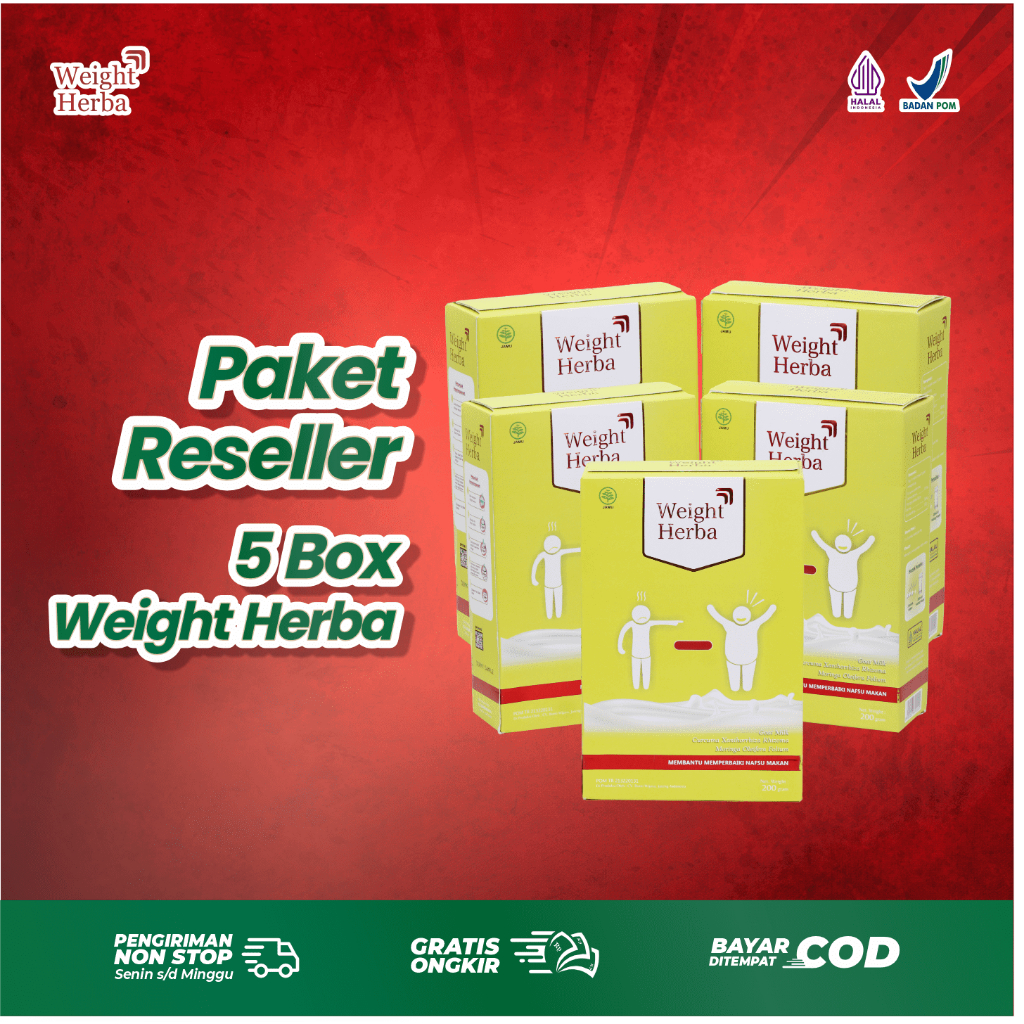 

Weight Herba Susu Penggemuk Badan Alami No 1 di Indonesia Susu Menambah Nafsu Makan Paket 5 Box