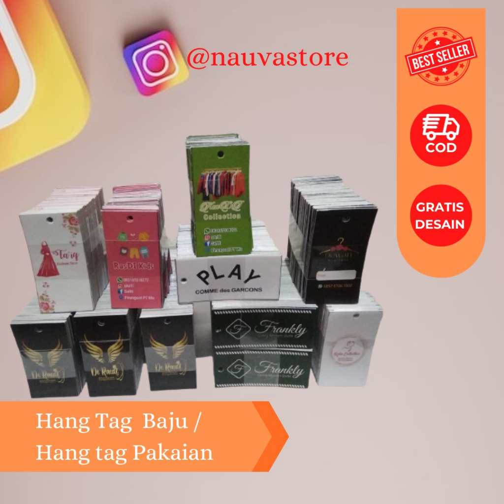 

Hang Tag Baju / Hang Tag Pakaian / Cetak Hang Tag / Label Baju
