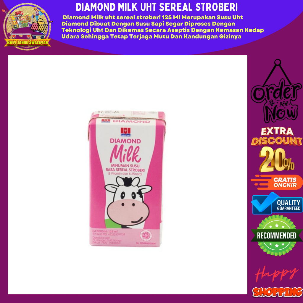 

Diamond Milk Uht Strawberry Cereal 125ml