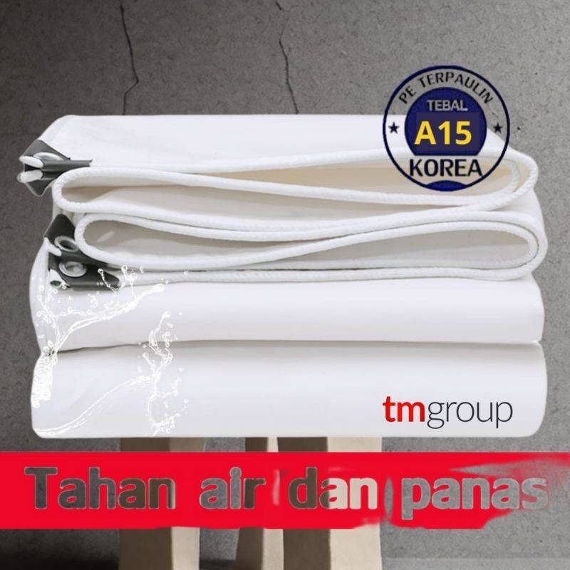 Terpal warna PUTIH kustom A15 A20 White putih diamond bisa besar jumbo tenda terop hajatan panggung