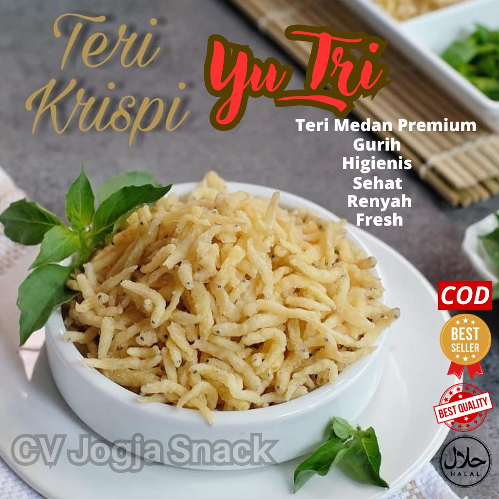 

TERI CRISPY MPASI 200 GRM NON MSG RENYAH KRIUK GURIH TERI MEDAN NASI CEMILAN SNACK MAKANAN RINGAN