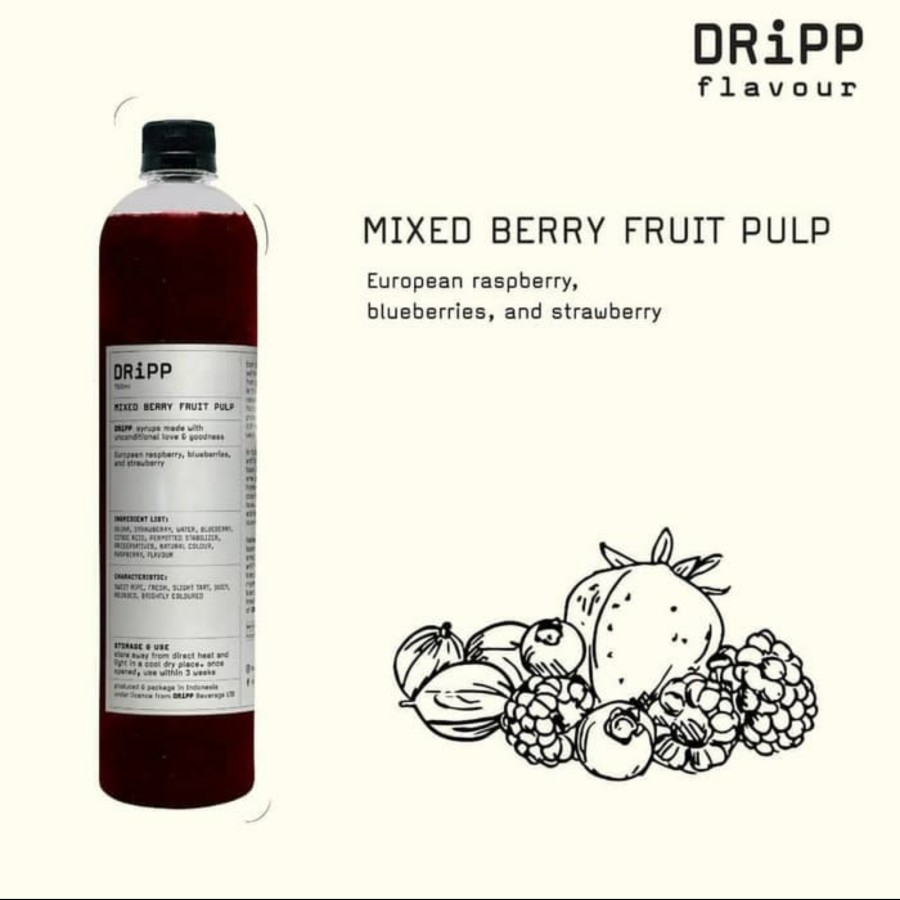 

DRiPP Mixed Berry Pulp Syrup - Sirup Bubur Buah Mixberry 760 ml