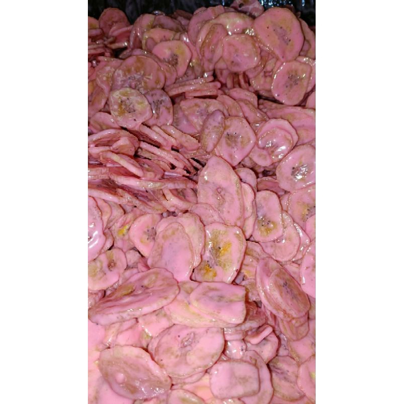 

Keripik pisang lumer rasa Strawberry