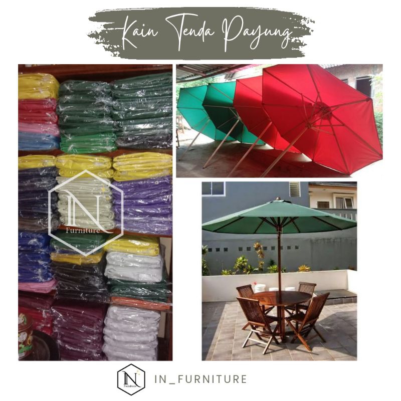 KAIN COVER ATAP TENDA MEJA PAYUNG TAMAN CAFE PANTAI TEBAL / KAIN PAYUNG TAMAN WATERPROOF / KAIN PAYU