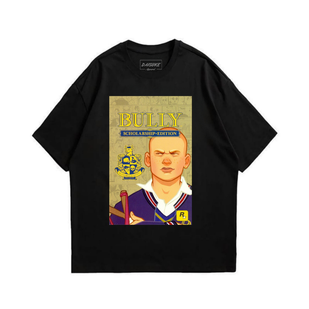 Populasi T-shirt Bully Lengan pendek Unisex Hitam