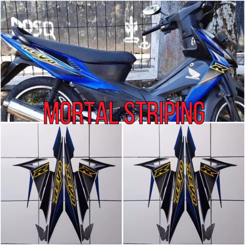 STIKER STRIPING LIS BODY REVO LAMA 2008 CW WARNA BIRU