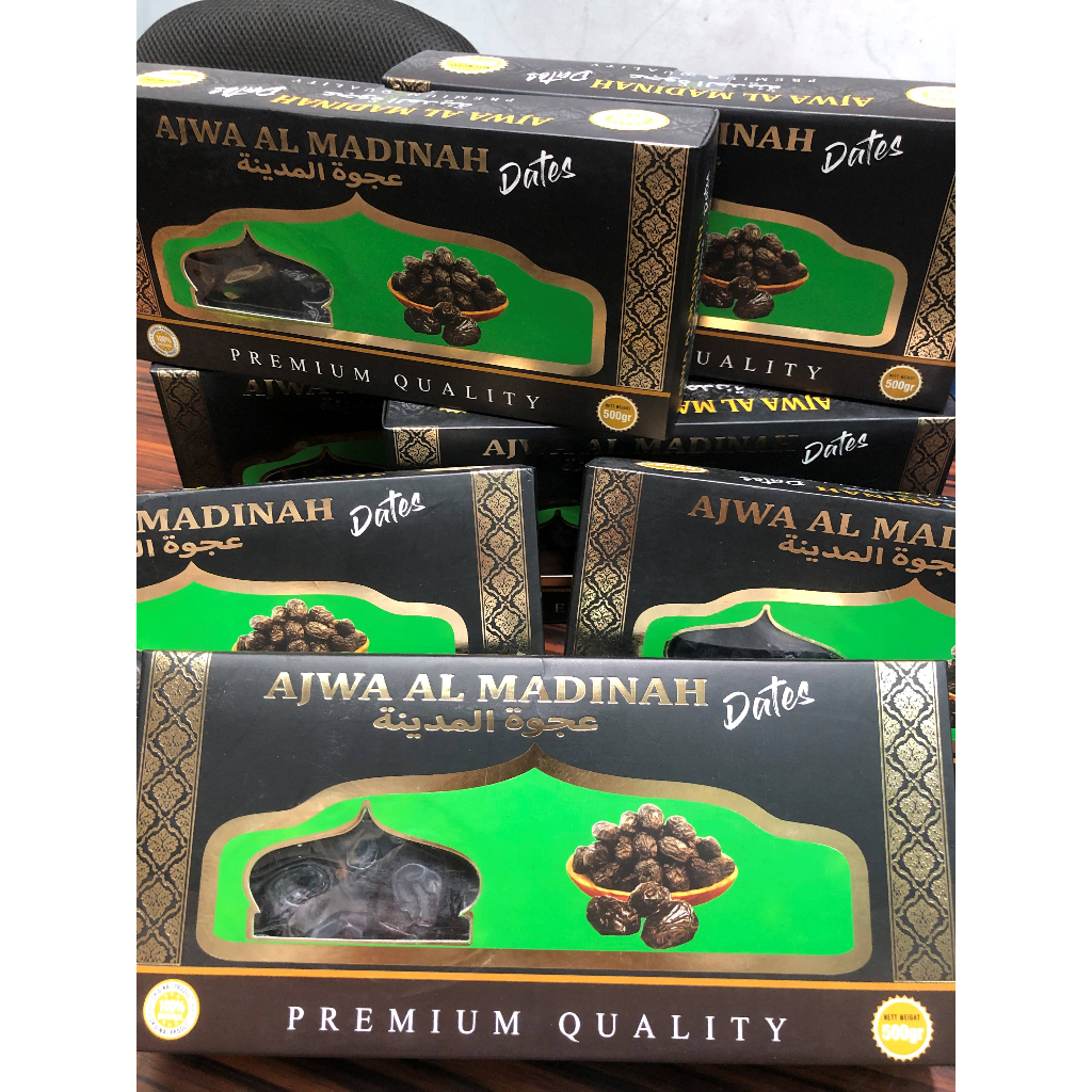 

Kurma Nabi Kurma Ajwa Super jumbo Kemasan 500gr