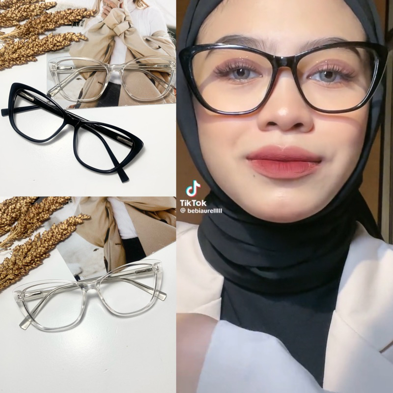 Frame Kotak Semi Cat Eye FLOREN | Lensoo Eyewear