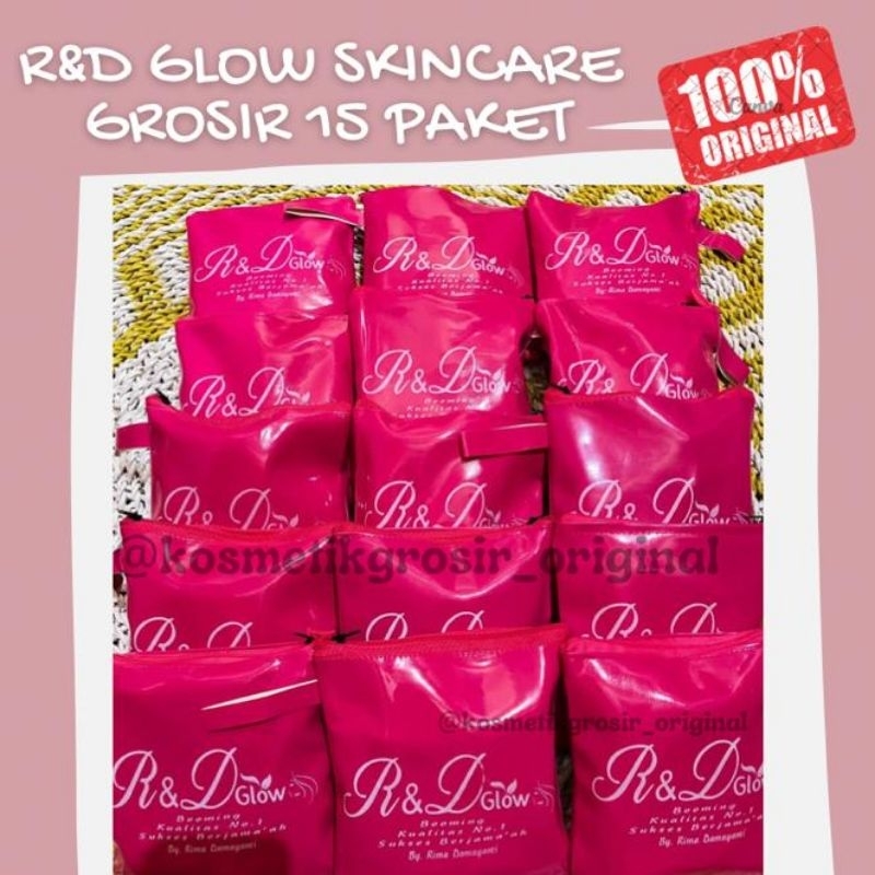 R&D Glow Grosir 15 Paket TERMURAH TERLARIS | RD Glow skincare by Rima Damayanti Original 100%